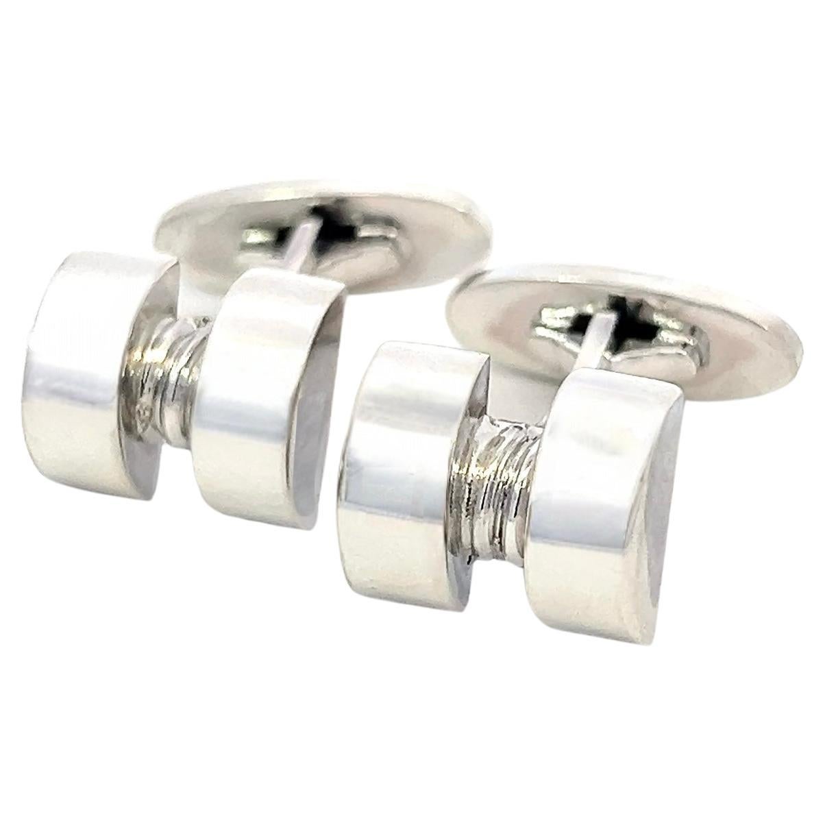 Georg Jensen Estate Cufflinks Sterling Silver 15.4 Grams