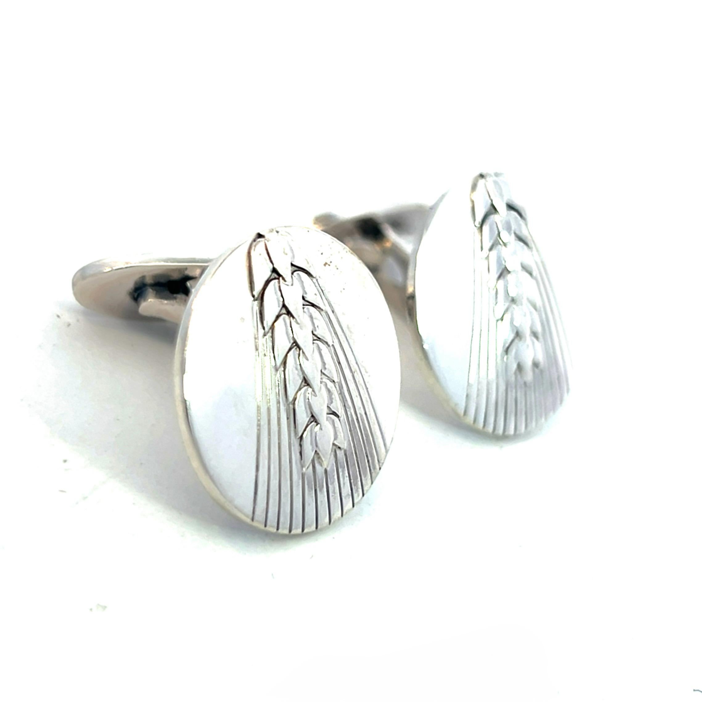 Georg Jensen Estate Cufflinks Sterling Silver 18 Grams For Sale 6