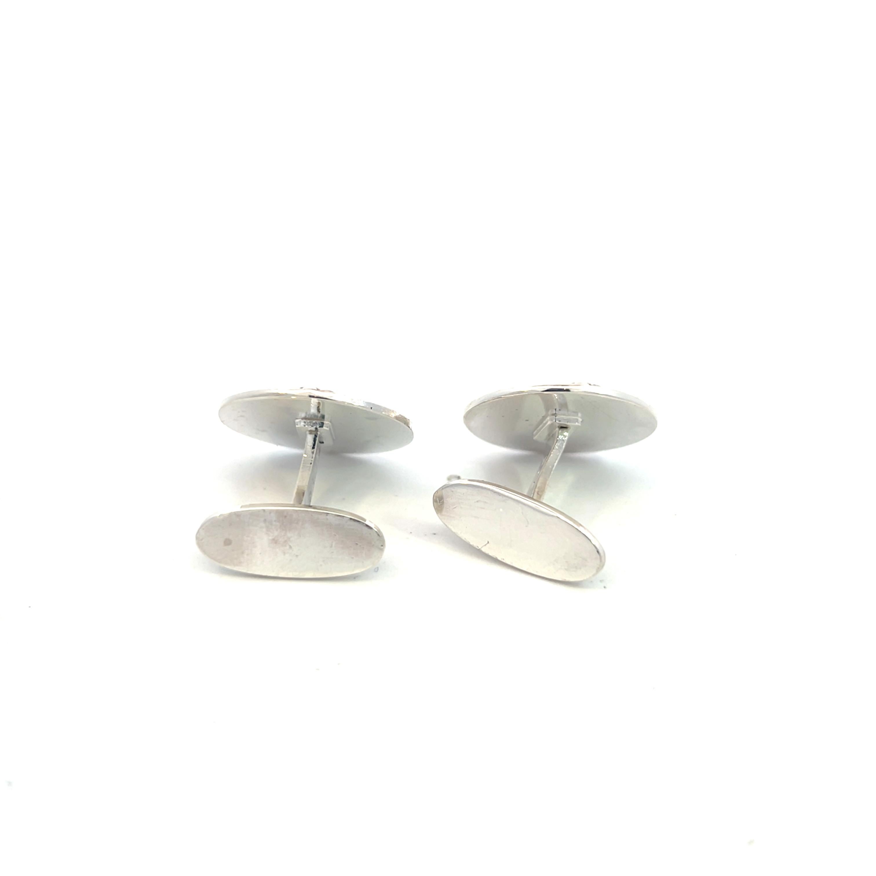 Men's Georg Jensen Estate Cufflinks Sterling Silver 18 Grams For Sale