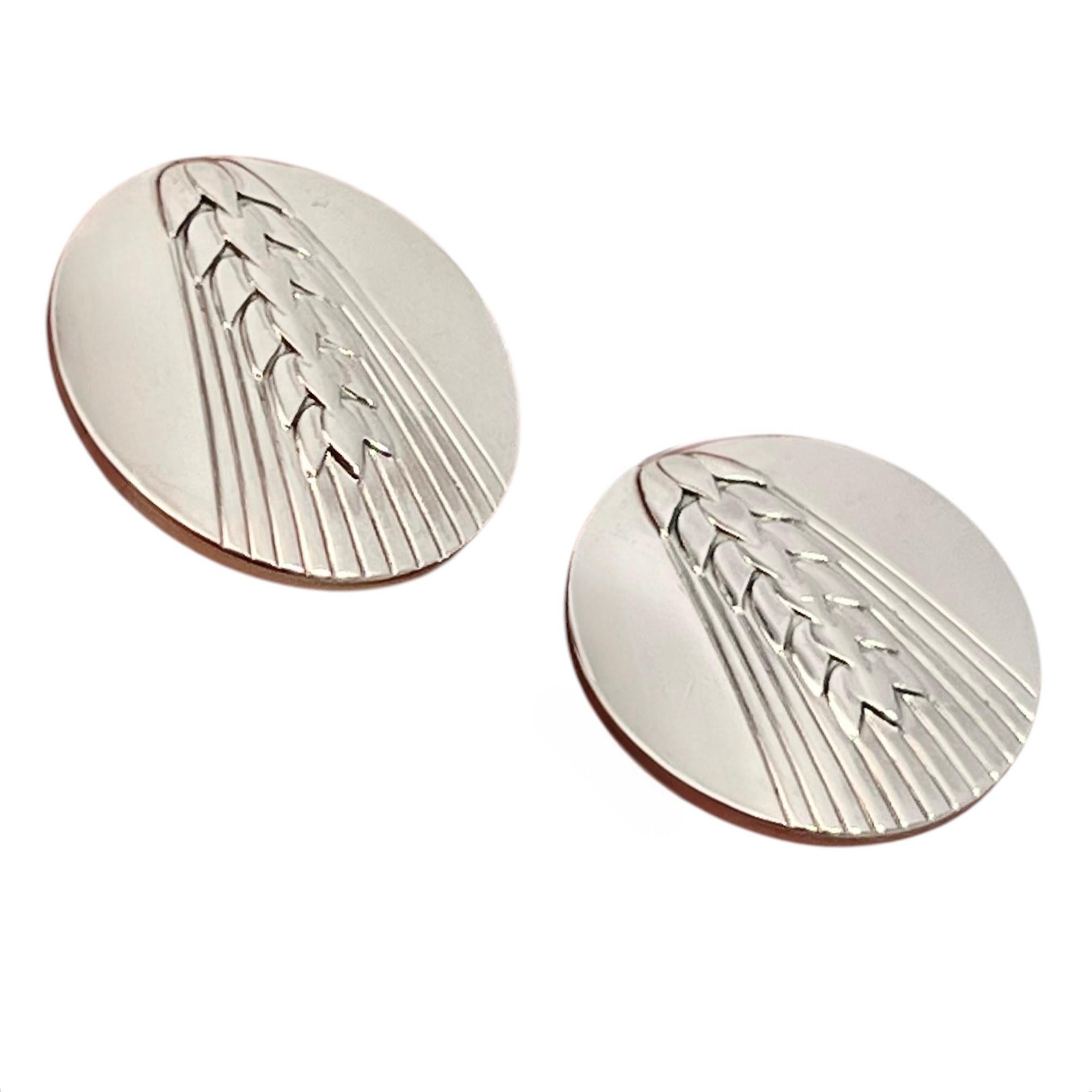 Georg Jensen Estate Cufflinks Sterling Silver 18 Grams For Sale 2