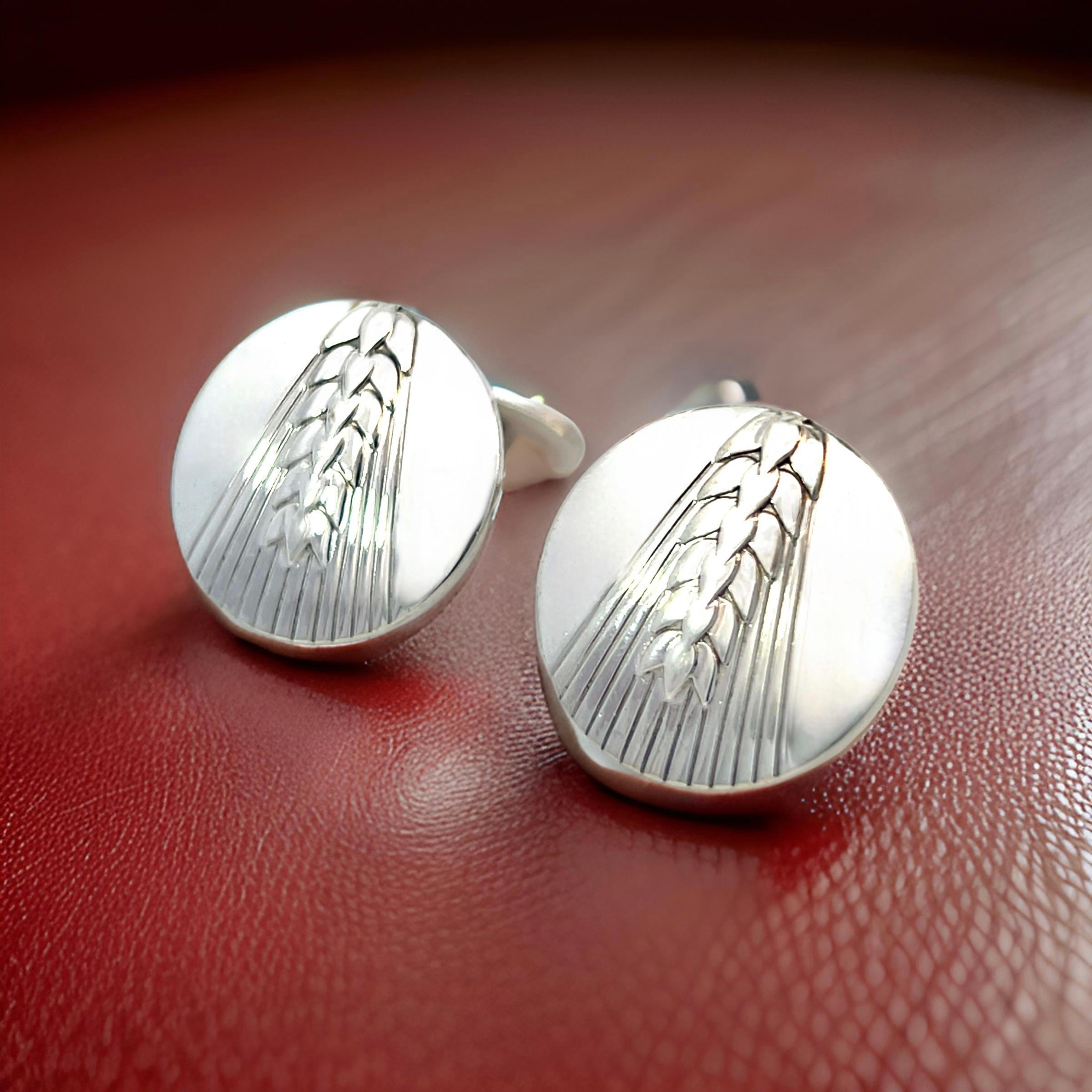 Georg Jensen Estate Cufflinks Sterling Silver 18 Grams For Sale 3