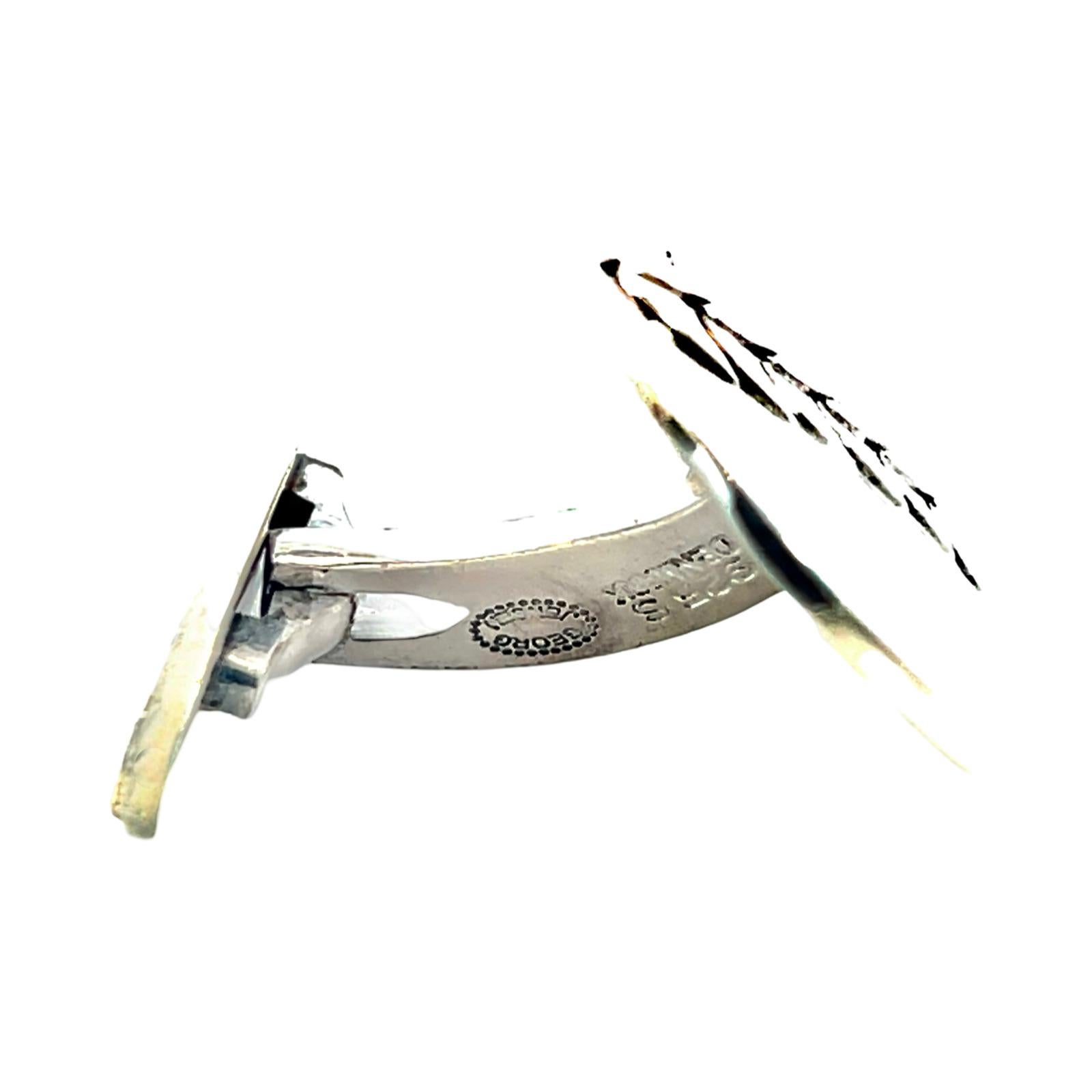 Georg Jensen Estate Cufflinks Sterling Silver 18 Grams For Sale 4