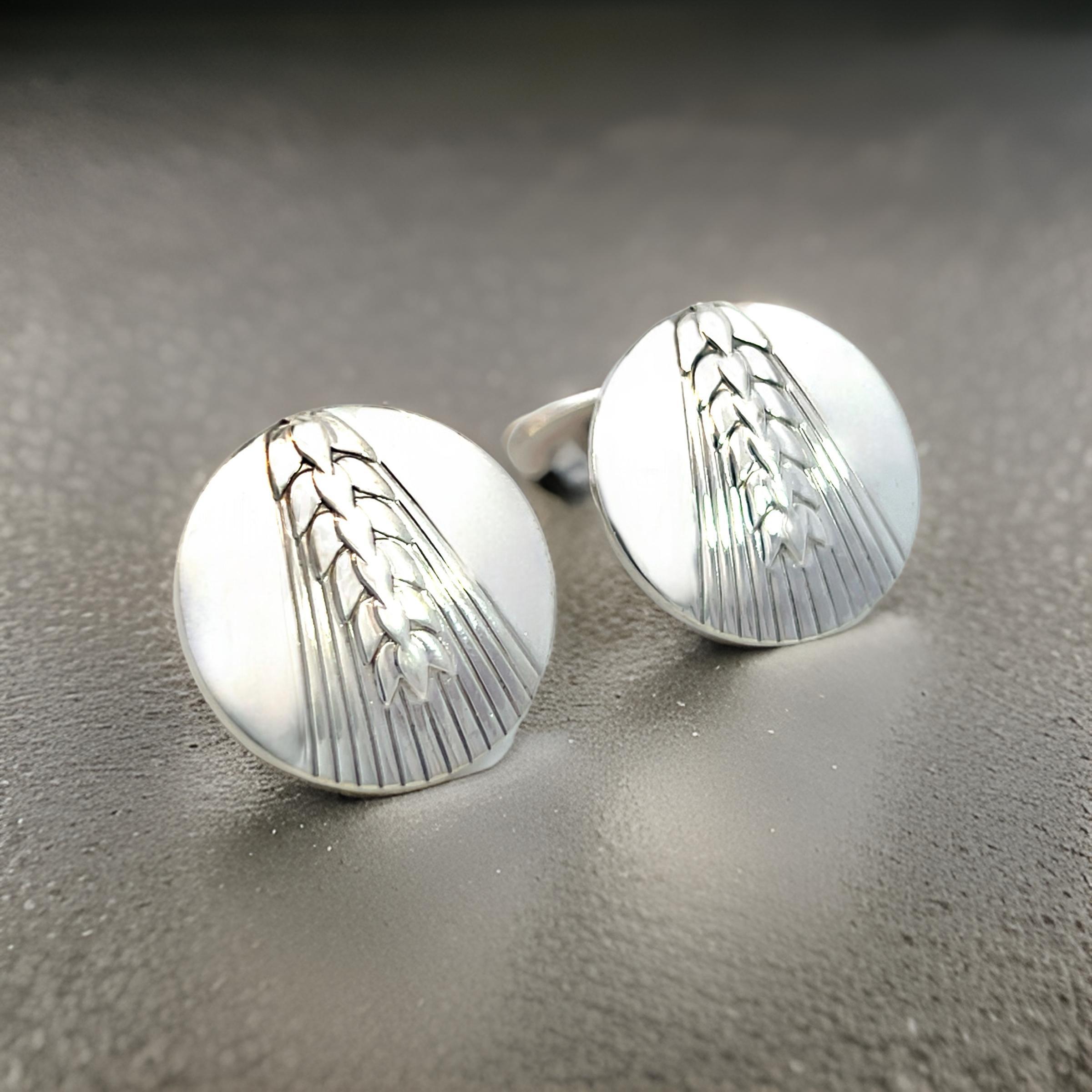 Georg Jensen Estate Manschettenknöpfe Sterling Silber 18 Gramm im Angebot 5