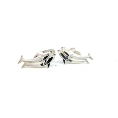 Georg Jensen Estate Dolphin Cufflinks Sterling Silver