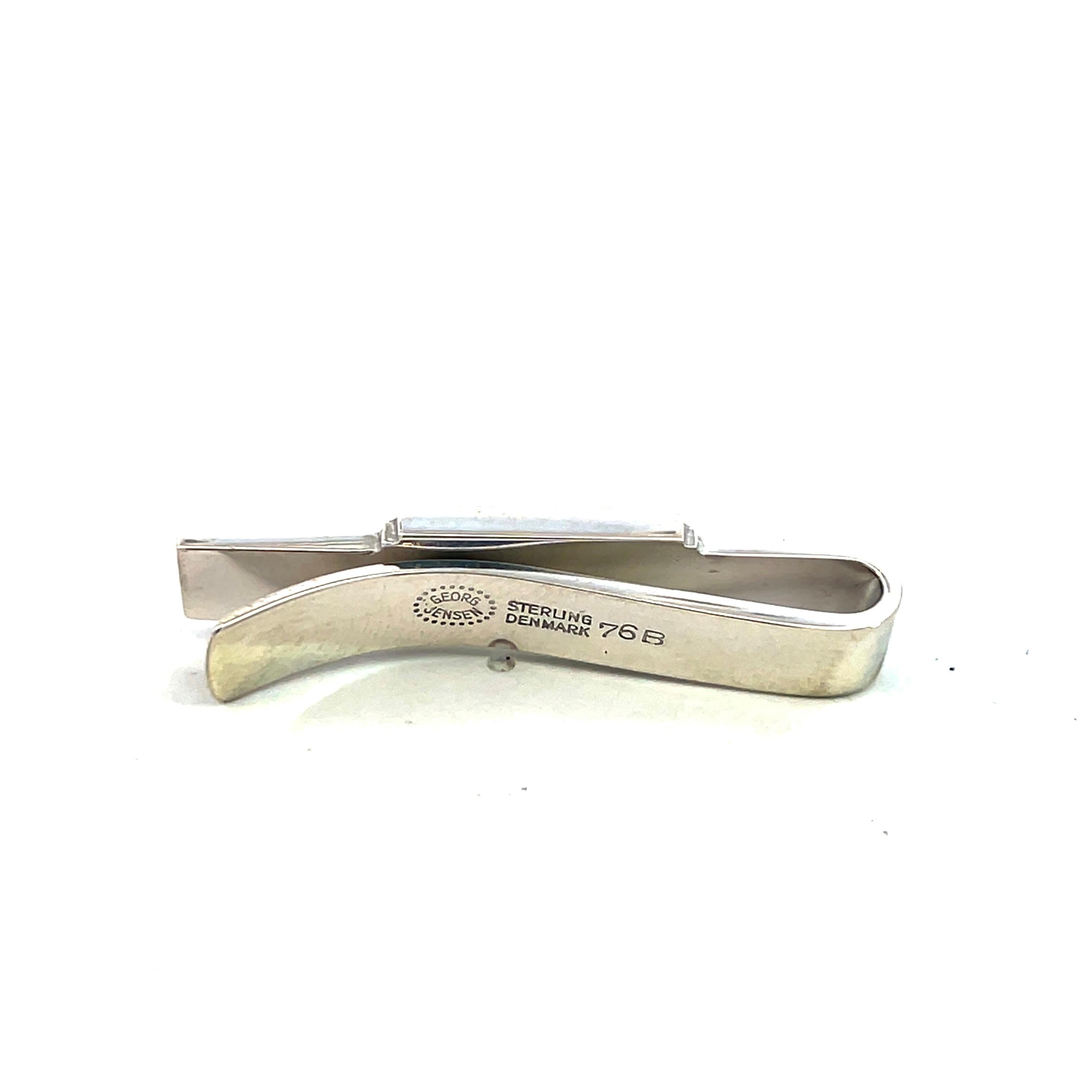 Georg Jensen Estate Money Clip Tie Clip Silver For Sale 3