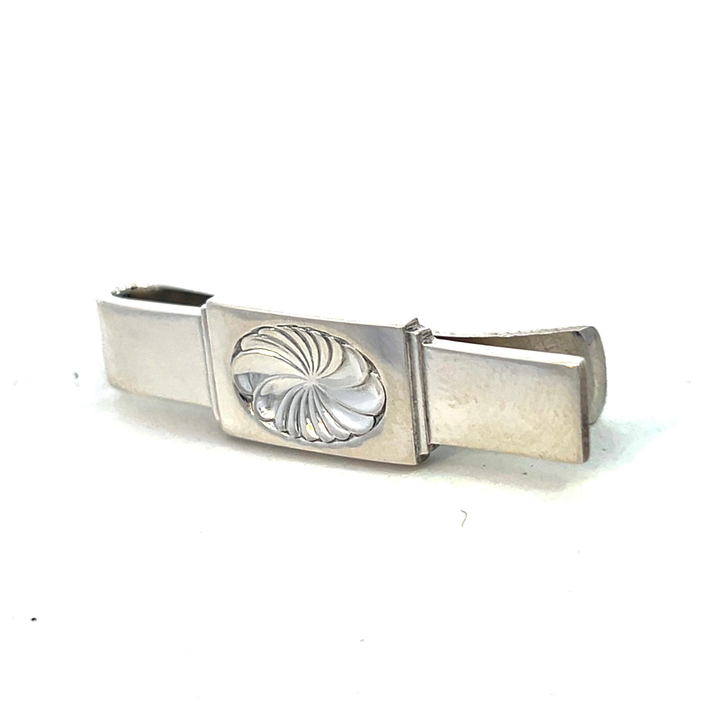 Georg Jensen Estate Money Clip Tie Clip Silver For Sale 5
