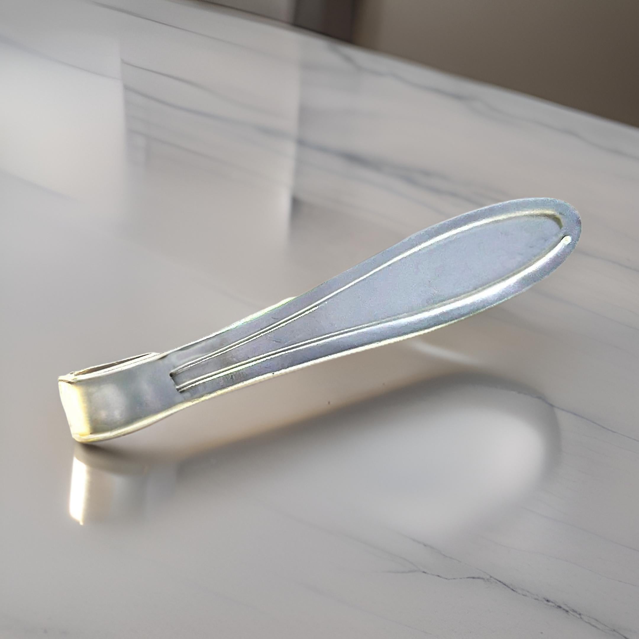 Men's Georg Jensen Estate Money Clip Tie Pin Silver For Sale