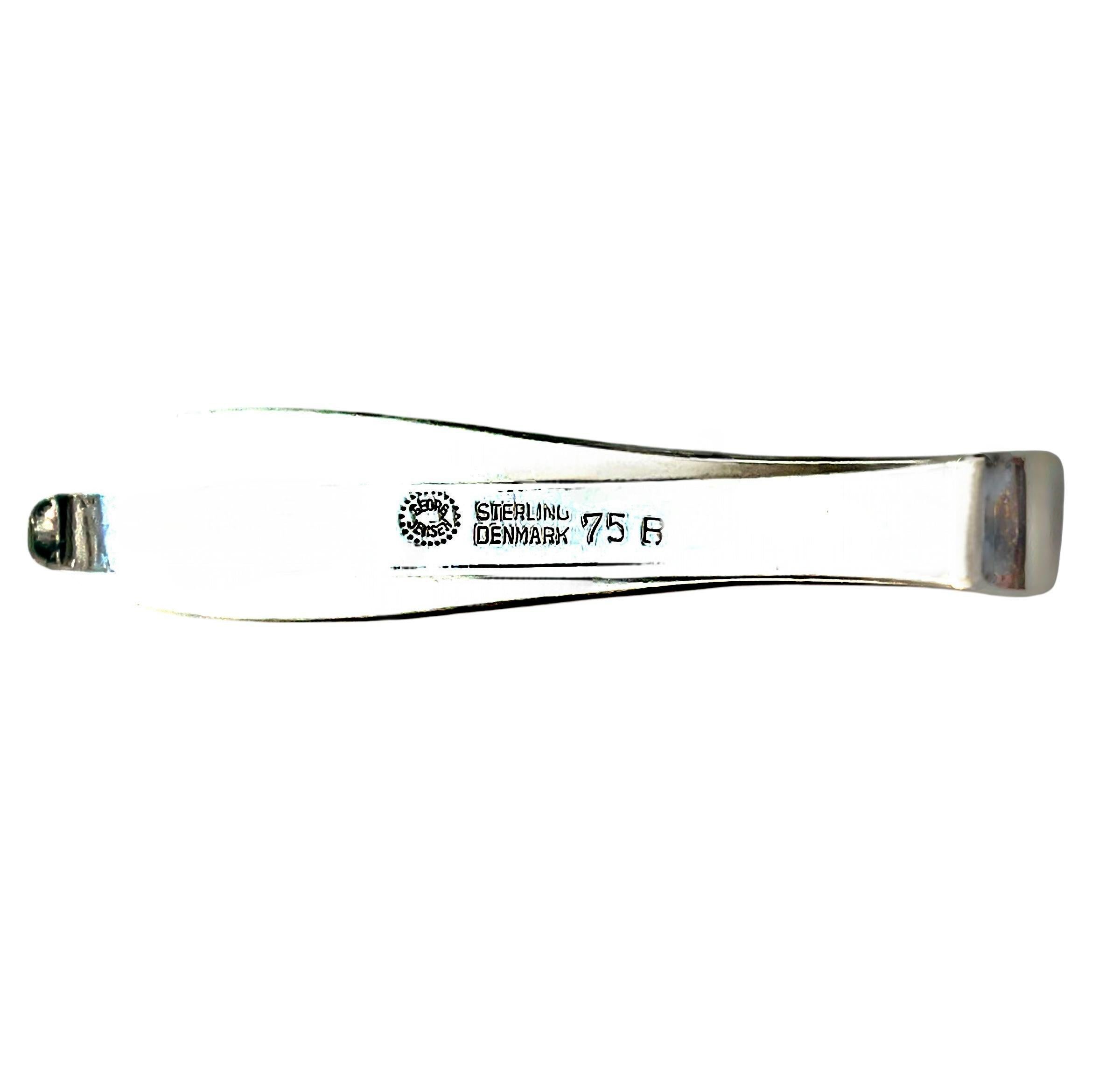 Georg Jensen Estate Money Clip Tie Pin Silver For Sale 5