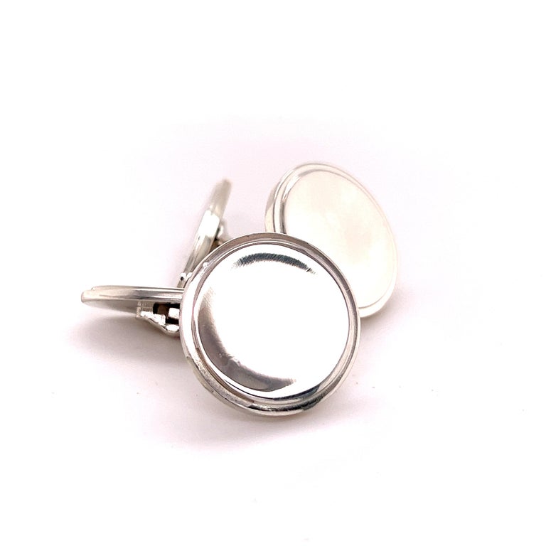 Boutons De Manchette Georg Jensen Argent Sterling 925 - Modèle "Le Monde Ne Suffit Pas" - Vintage