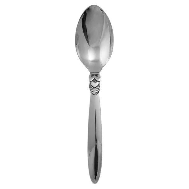 Georg Jensen Extra Large Cactus Sterling Silver Dinner Spoon 001
