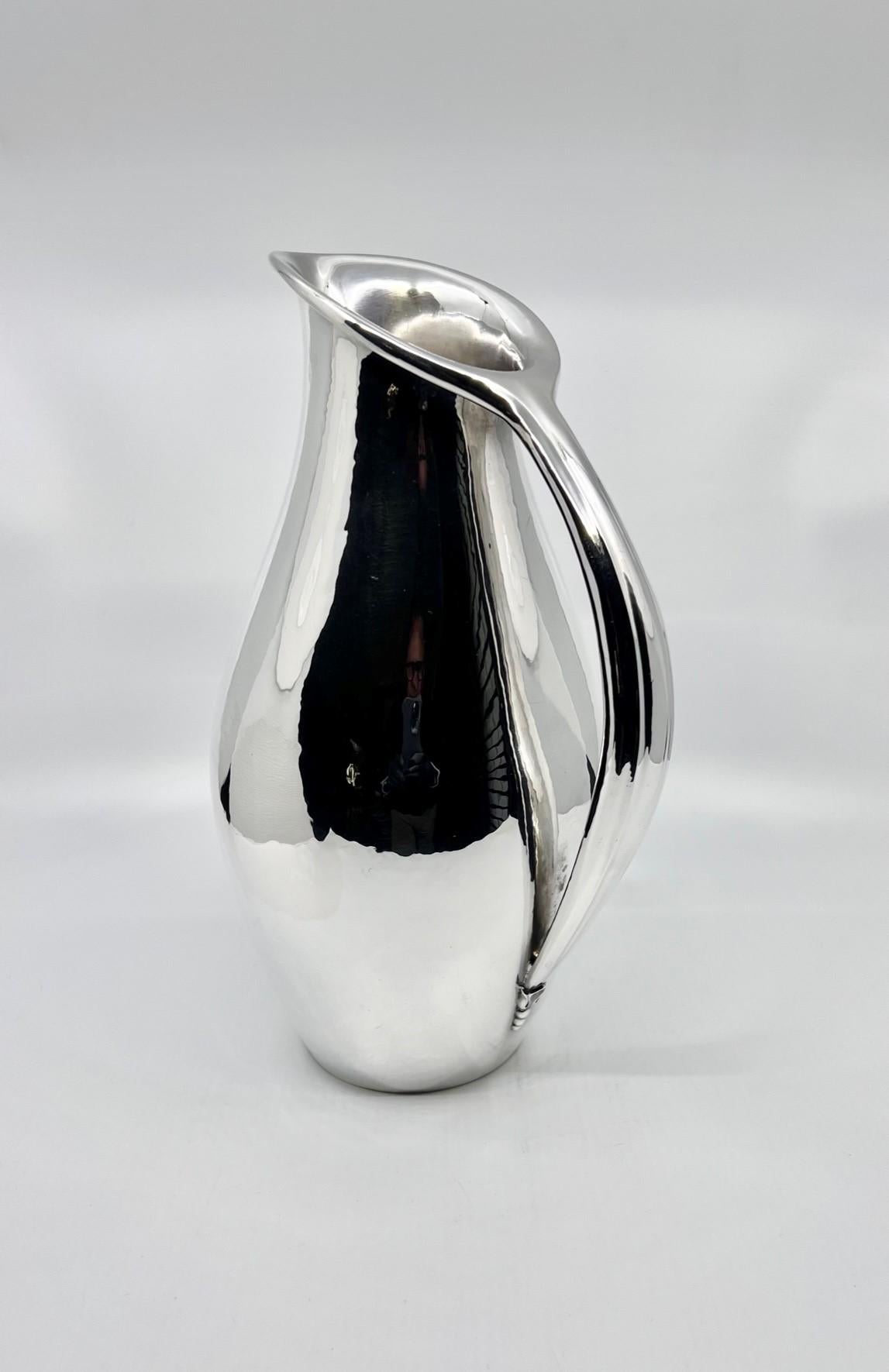 Forged Georg Jensen Extra Large Johan Rohde Pitcher 432C For Sale