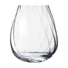 Grand vase en verre à facettes de Georg Jensen par Rikke Hagen