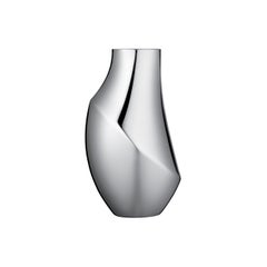 Georg Jensen Flora Medium Vase in Stainless Steel by Todd Bracher