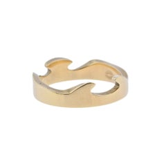 Georg Jensen Fusion 18k Yellow Gold End Ring #1367 B