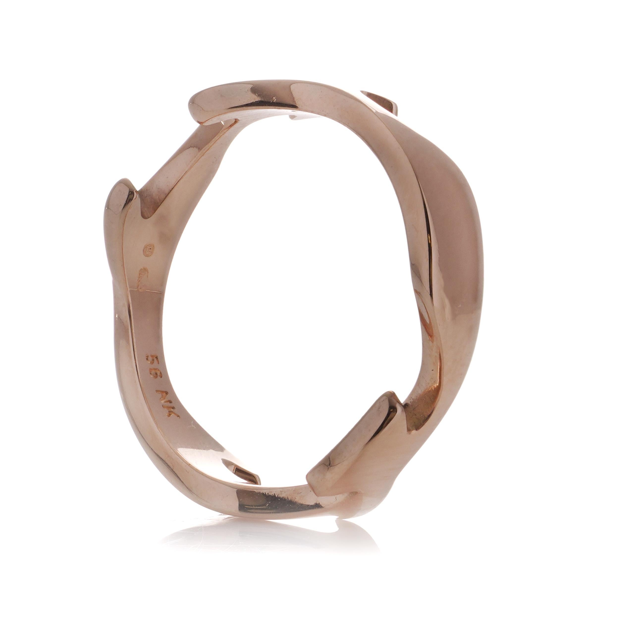 Georg Jensen Fusion 18kt. pink gold band ring For Sale 1