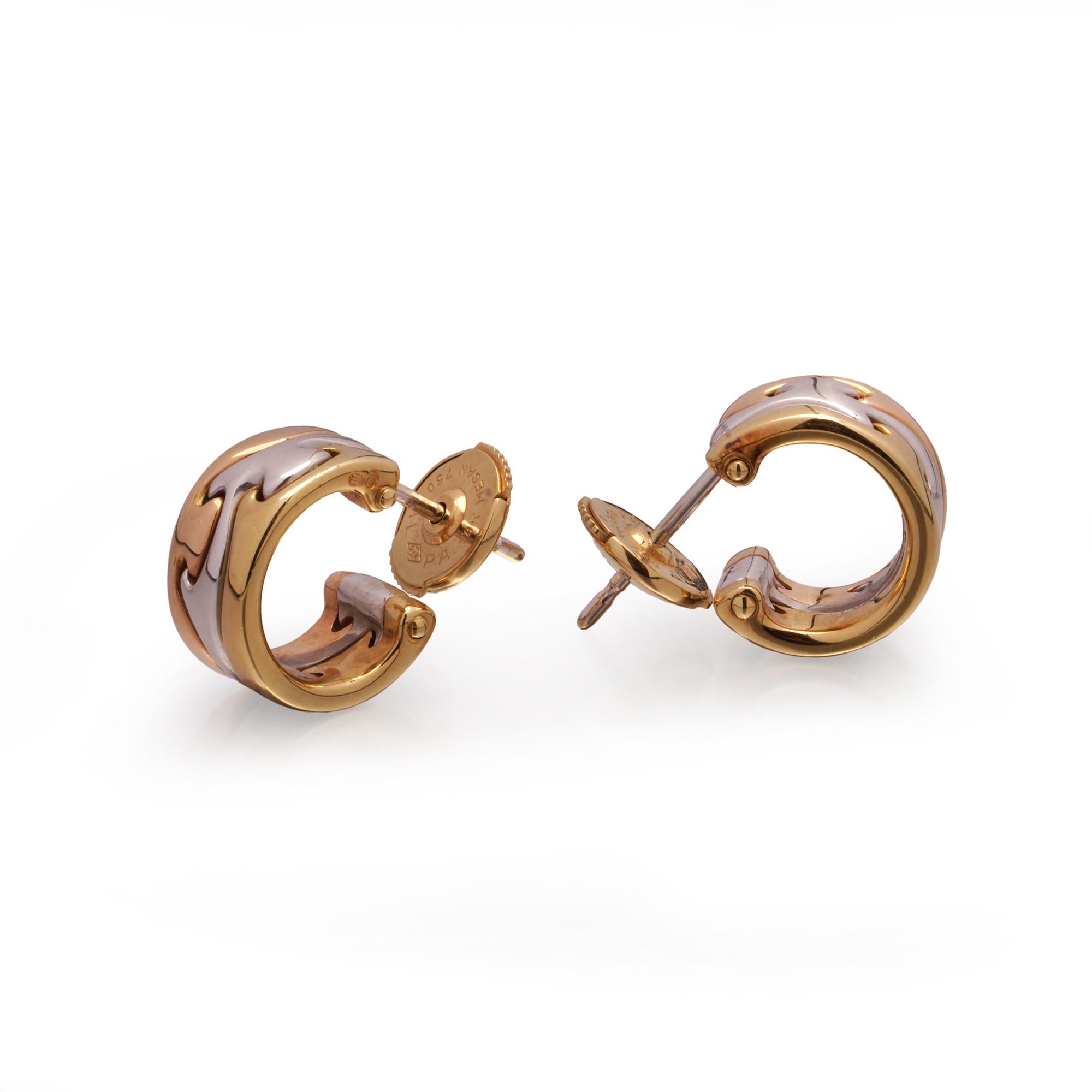 Georg Jensen Fusion 18kt Gelb-, Weiß- und Roségold-Ohrringe im Zustand „Gut“ im Angebot in Braintree, GB