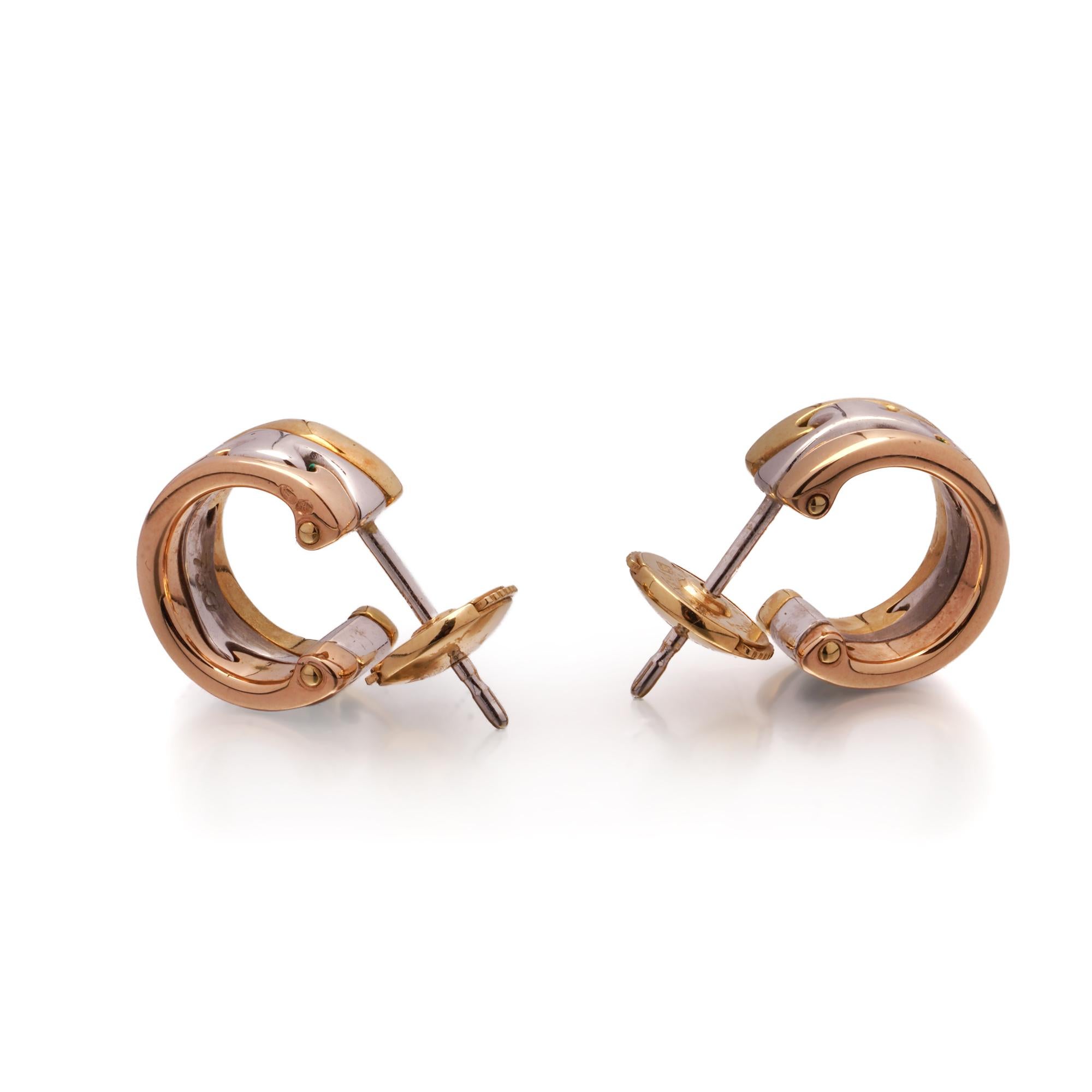 Georg Jensen Fusion 18kt Gelb-, Weiß- und Roségold-Ohrringe im Angebot 2