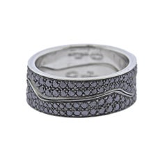 Georg Jensen Or Fusion Bague puzzle diamant noir #1370 A