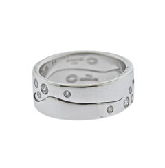 Georg Jensen Fusion White Gold Diamond Puzzle Ring Set #1367