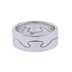 Georg Jensen Fusion White Gold Puzzle Ring Set #1367 A