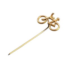 Georg Jensen Gilded Brass Bicycle Pin Needle