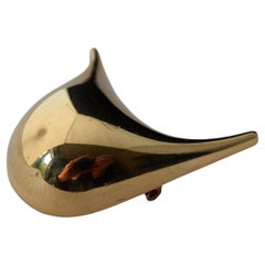 Georg Jensen Gold Brooch by Nanna Ditzel Vintage