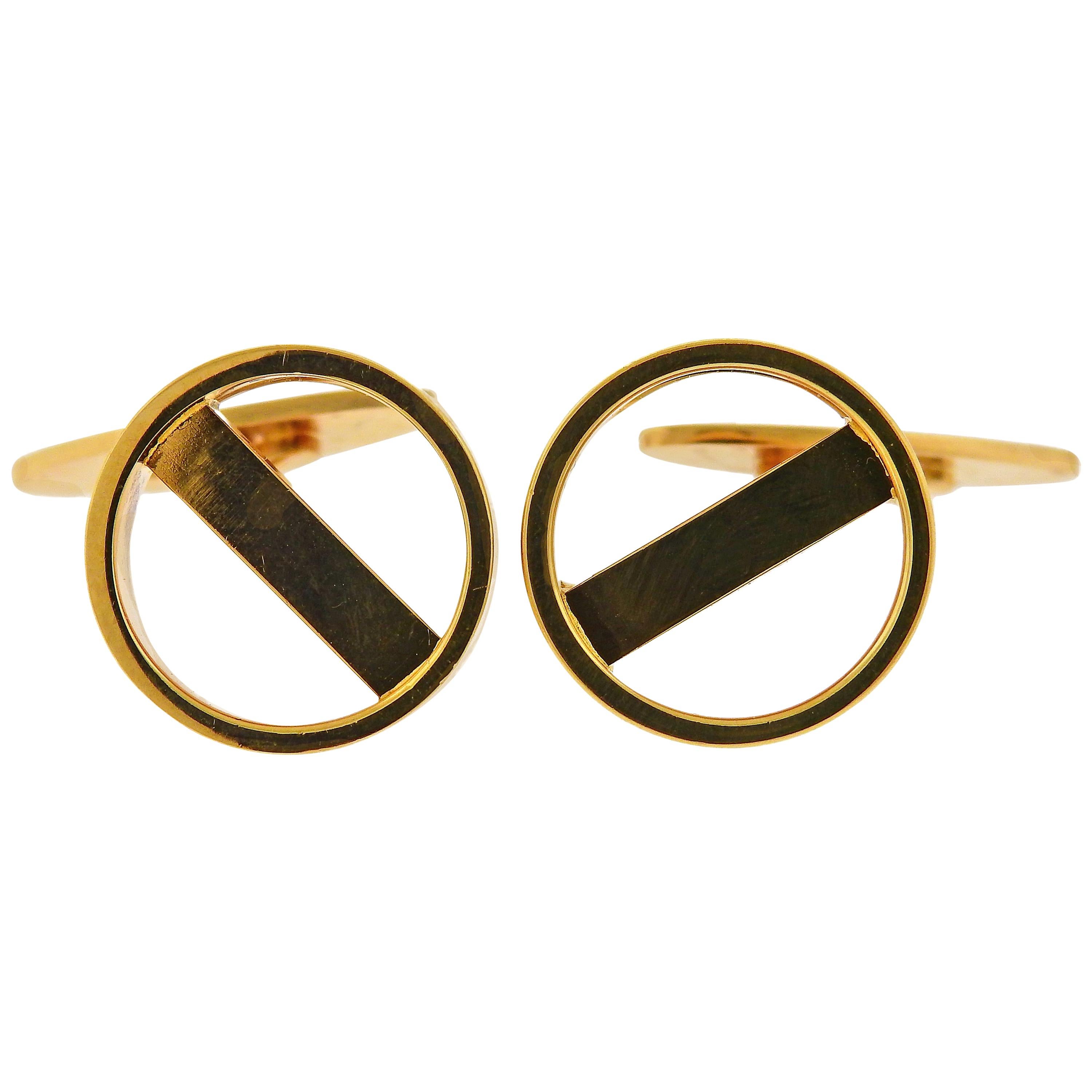 Georg Jensen Gold Cufflinks For Sale