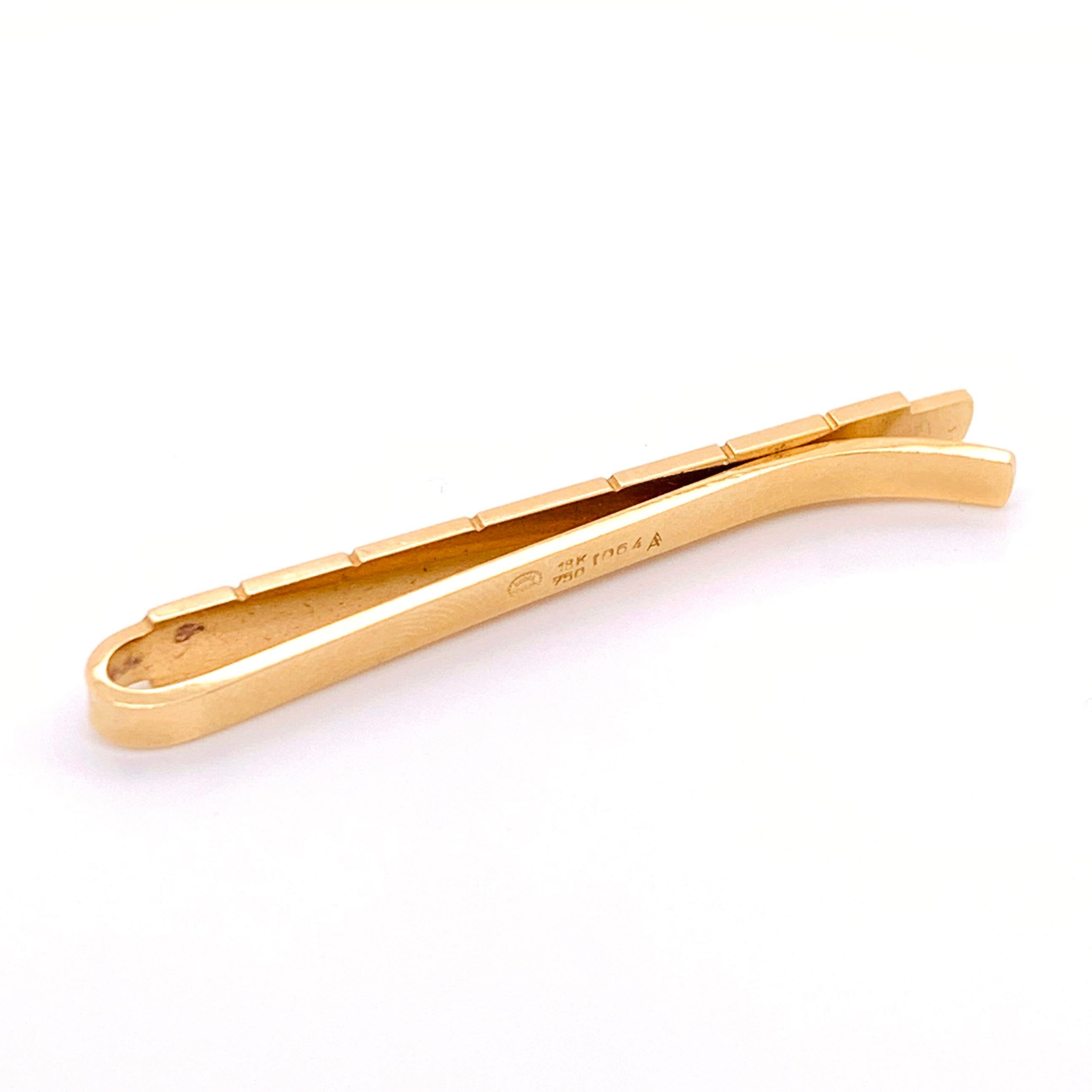 Georg Jensen Gold Tie Clip by Henry Pilstrup, circa 1950 In Good Condition For Sale In London, GB
