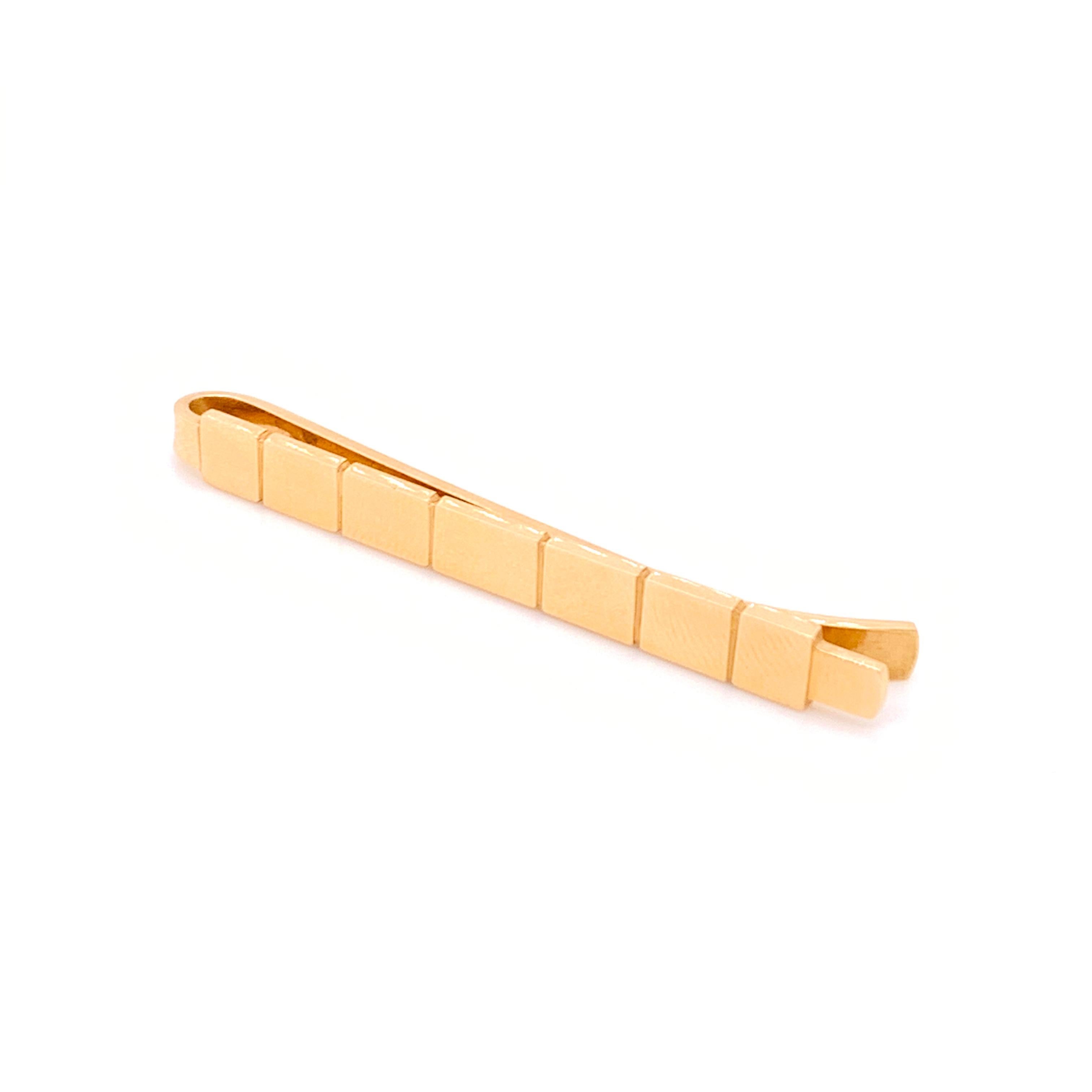 Men's Georg Jensen Gold Tie Clip by Henry Pilstrup, circa 1950 For Sale