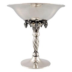 Georg Jensen Grape Centrepiece in Sterling Silver, a Pair of Centrepieces