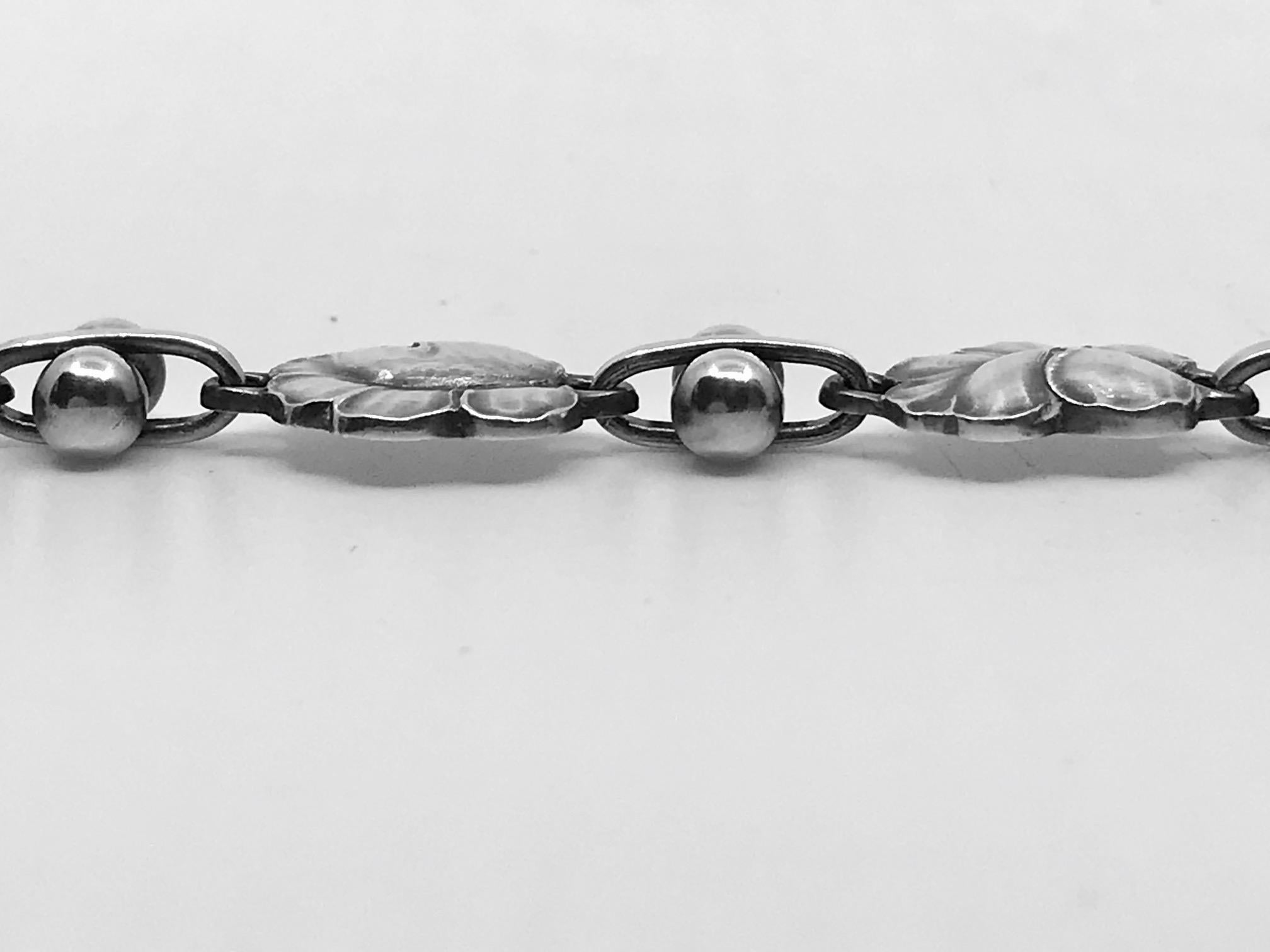 Sterling Silver Grapes Bracelet #96A Georg Jensen Georg Jensen Denmark. 