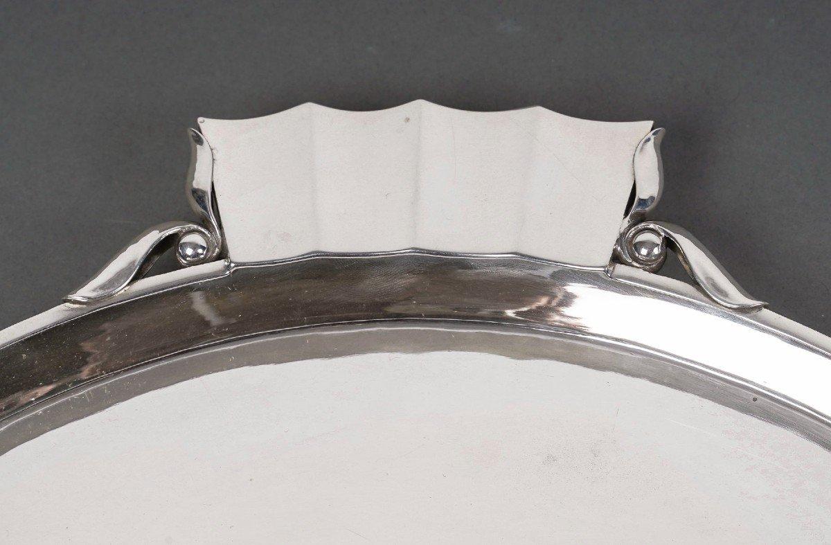 GEORG JENSEN – Hammered Solid Silver Tray Circa 1925/1932 For Sale 3