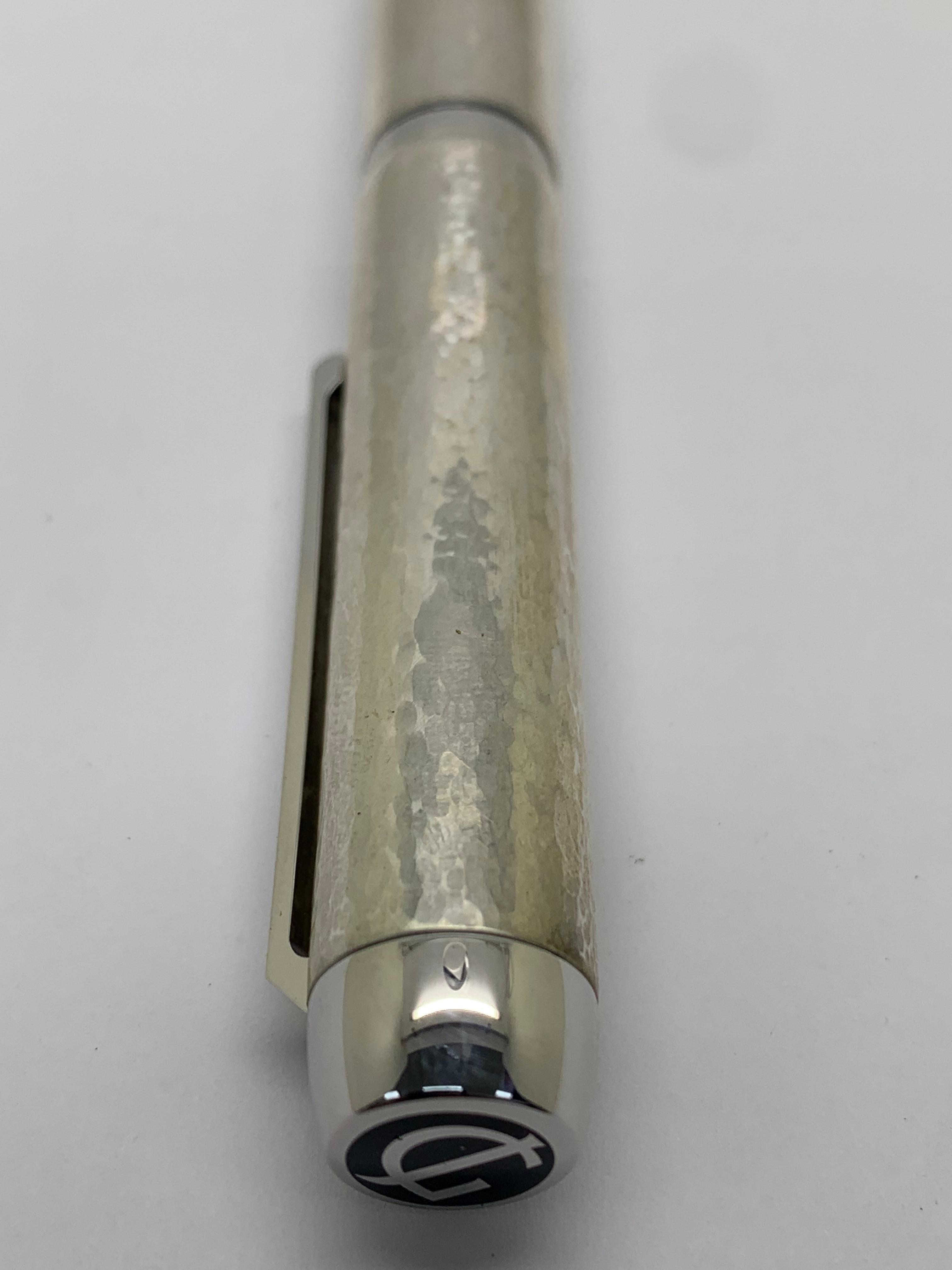 Art Deco Georg Jensen, Hammered Sterling Silver Ballpoint Pen, Smithy
