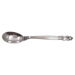 Georg Jensen Hammered Sterling Silver Egg Spoon in Acorn Pattern