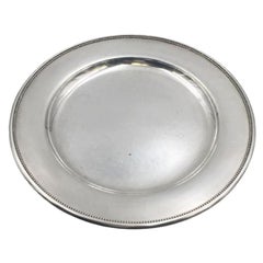 Georg Jensen Hammered Sterling Silver Modern Platter Tray Plate in Pattern 210F