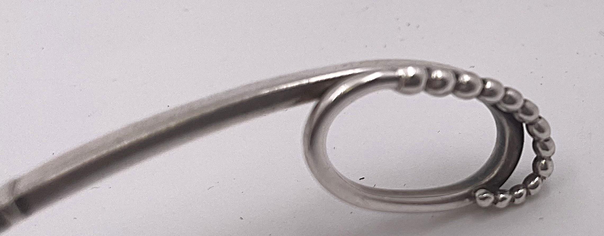 Martelé Georg Jensen Cuillère de service à confiture en argent sterling martelé #41 en vente