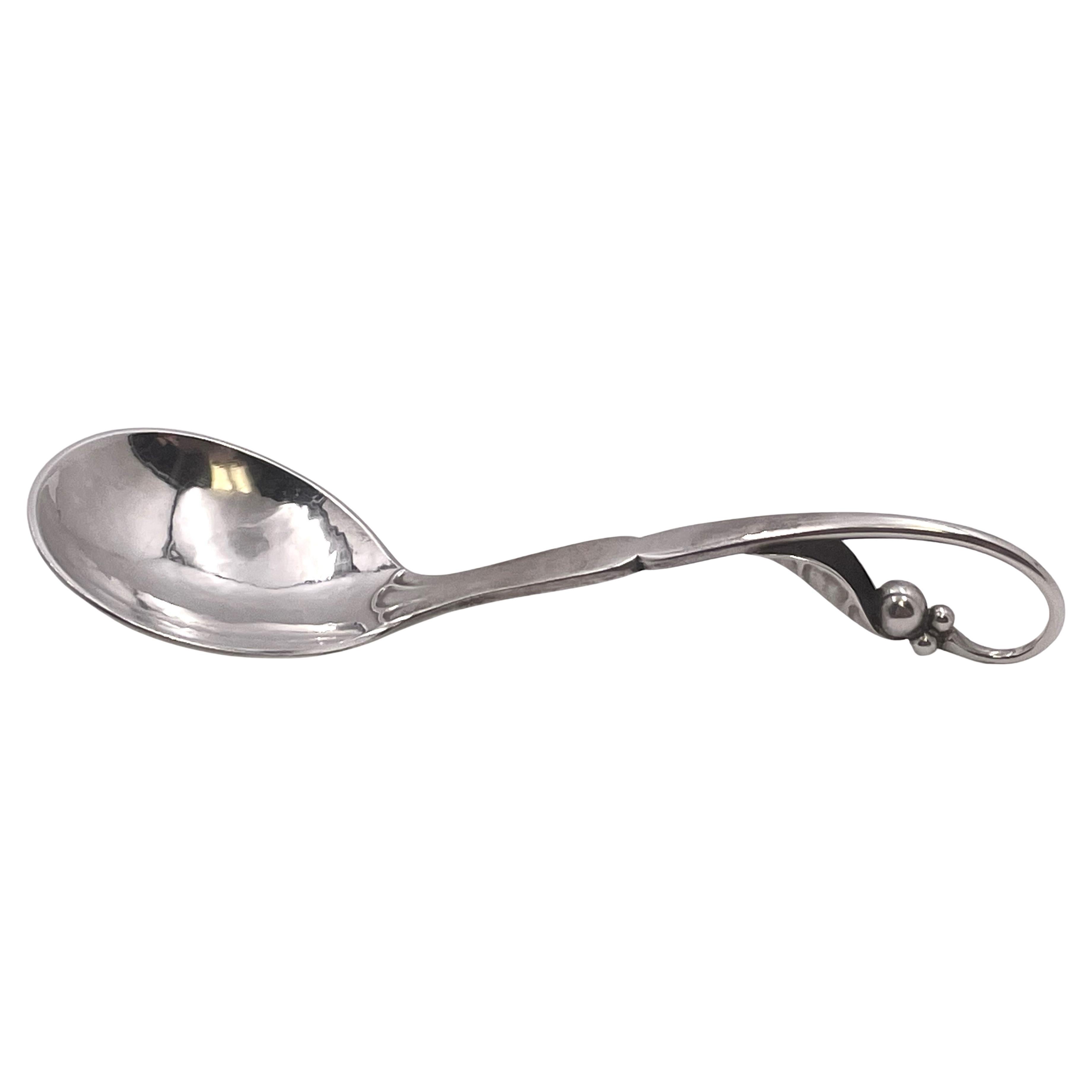 Georg Jensen Cuillère à sucre en argent sterling martelé #21