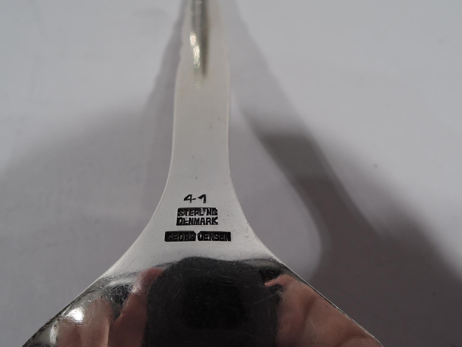 Georg Jensen Hand-Hammered Serving Fork in Pattern No. 41 In Excellent Condition In New York, NY