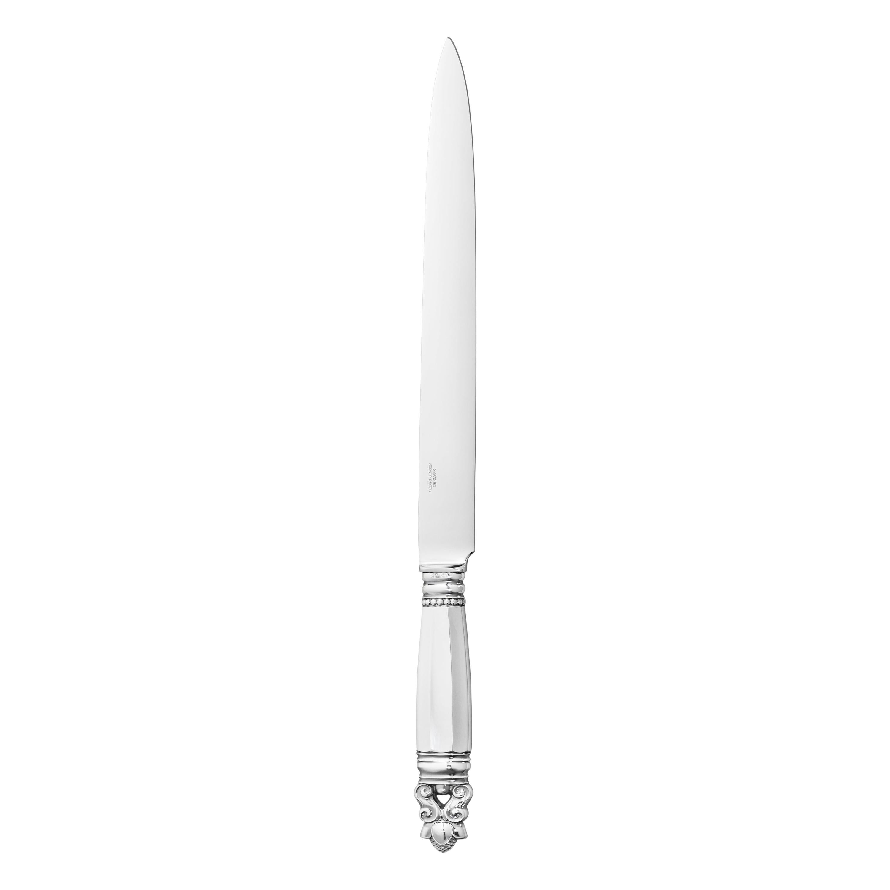 Georg Jensen Handcrafted Sterling Silver Acorn Carving Knife by Johan Rohde For Sale