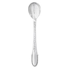 Georg Jensen Handcrafted Sterling Silver Beaded Coffee Spoon
