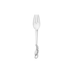 Handgefertigte Fischgabel aus Sterlingsilber in Blütenform von Georg Jensen