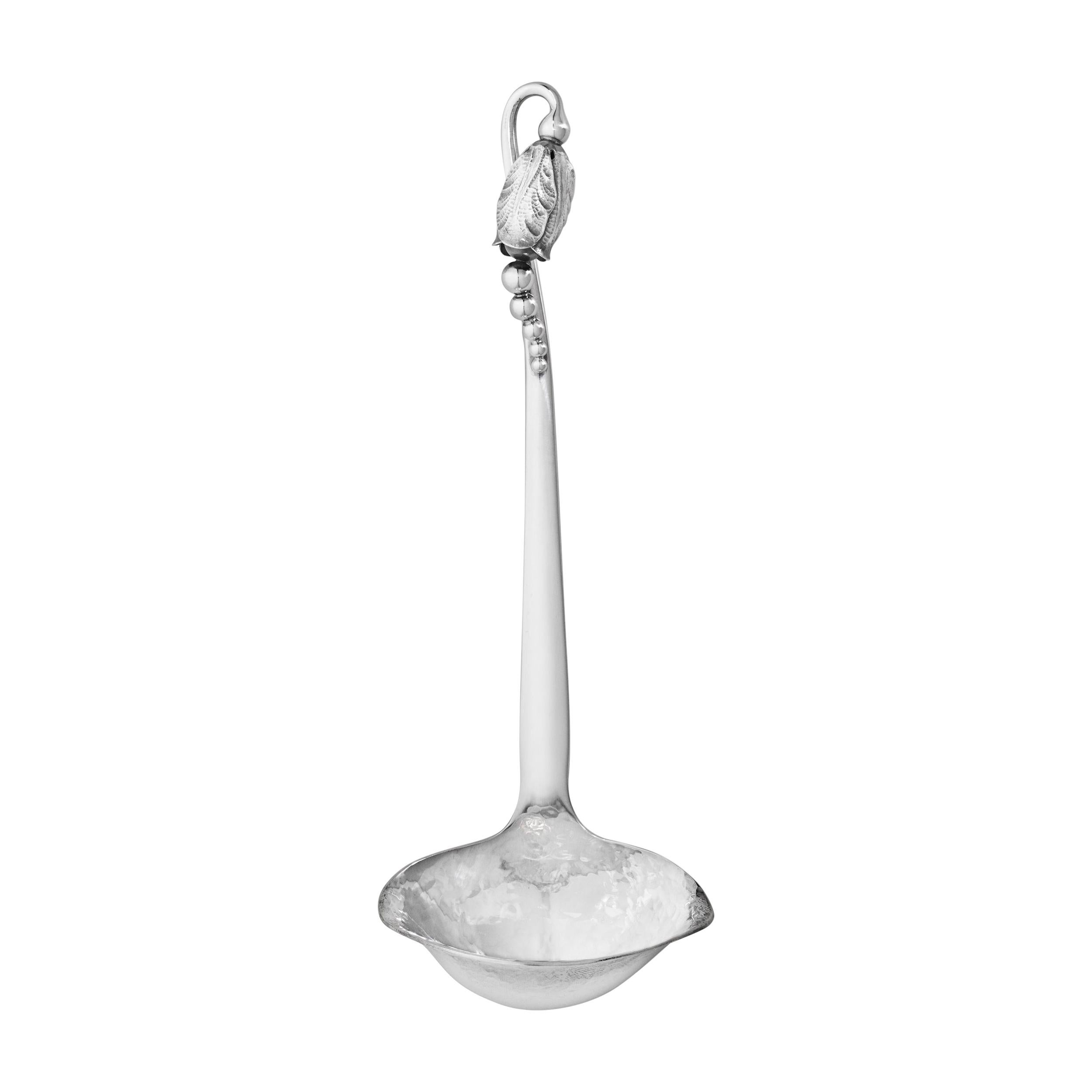 Georg Jensen Handcrafted Sterling Silver Blossom Gravy Ladle