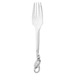 Georg Jensen Handcrafted Sterling Silver Blossom Salad Fork