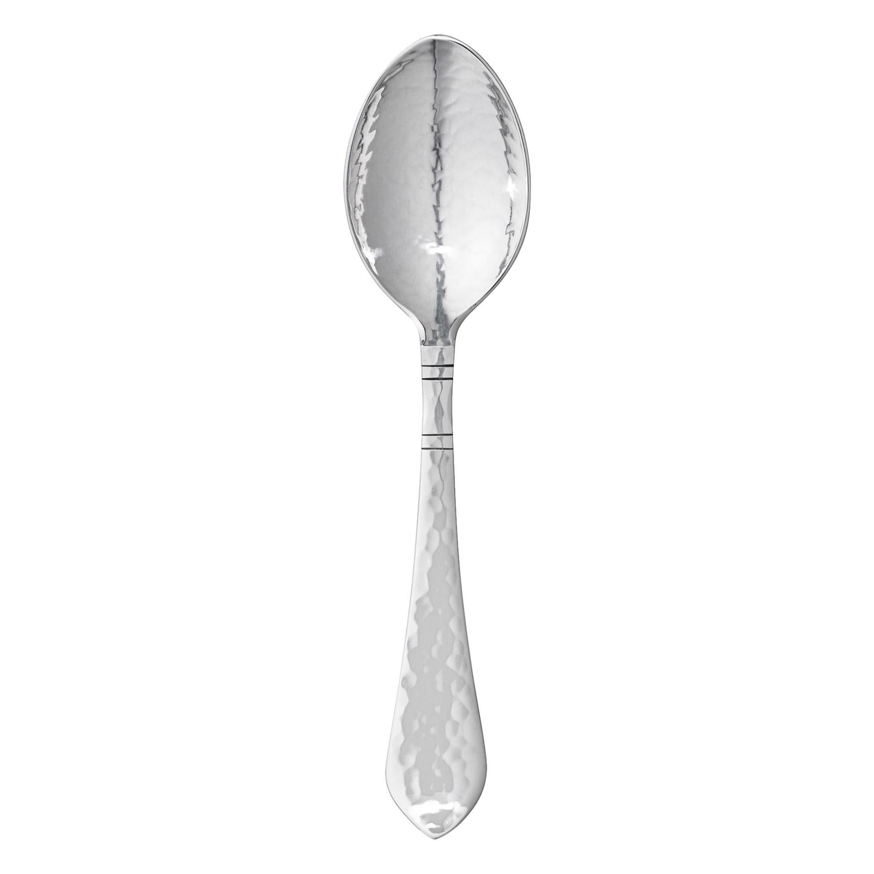 Georg Jensen Handcrafted Sterling Silver Continental Child's Teaspoon For Sale