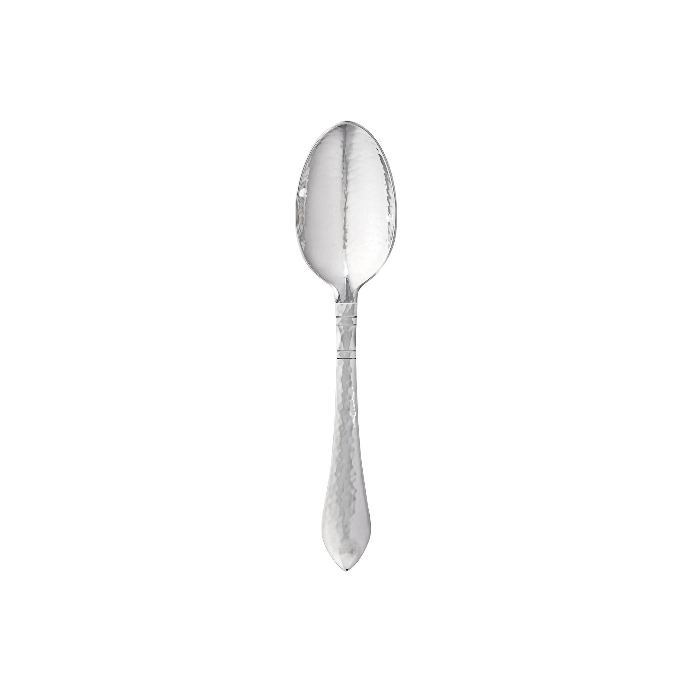 Georg Jensen Handcrafted Sterling Silver Continental Dinner Spoon For Sale