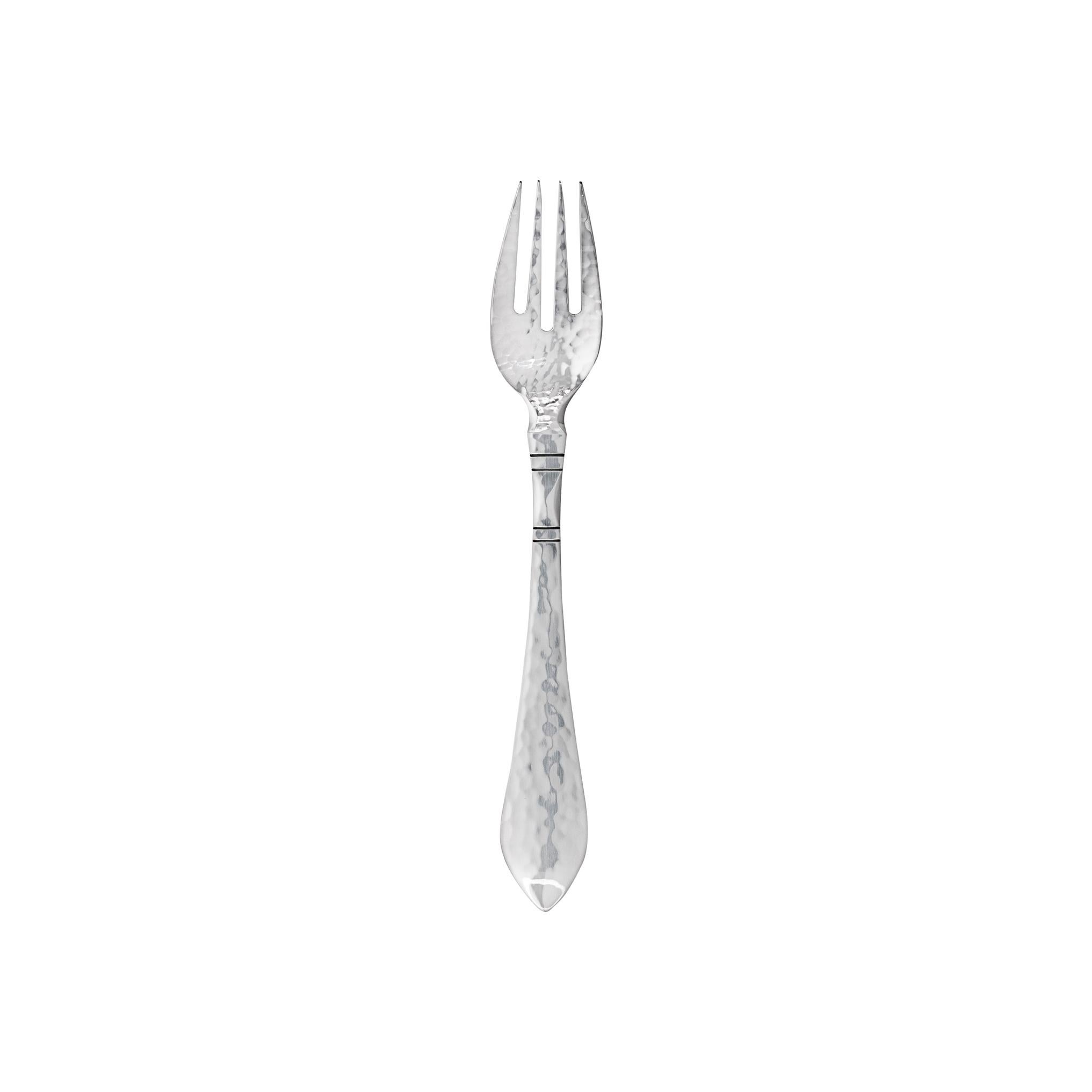 Georg Jensen Handcrafted Sterling Silver Continental Fish Fork For Sale