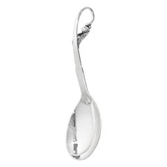 Georg Jensen, handgefertigter Sterlingsilber-Zuckerlöffel mit Ornament Nr. 21