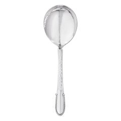 Georg Jensen Handcrafted Sterling Silver Small Beaded Serving Spoon