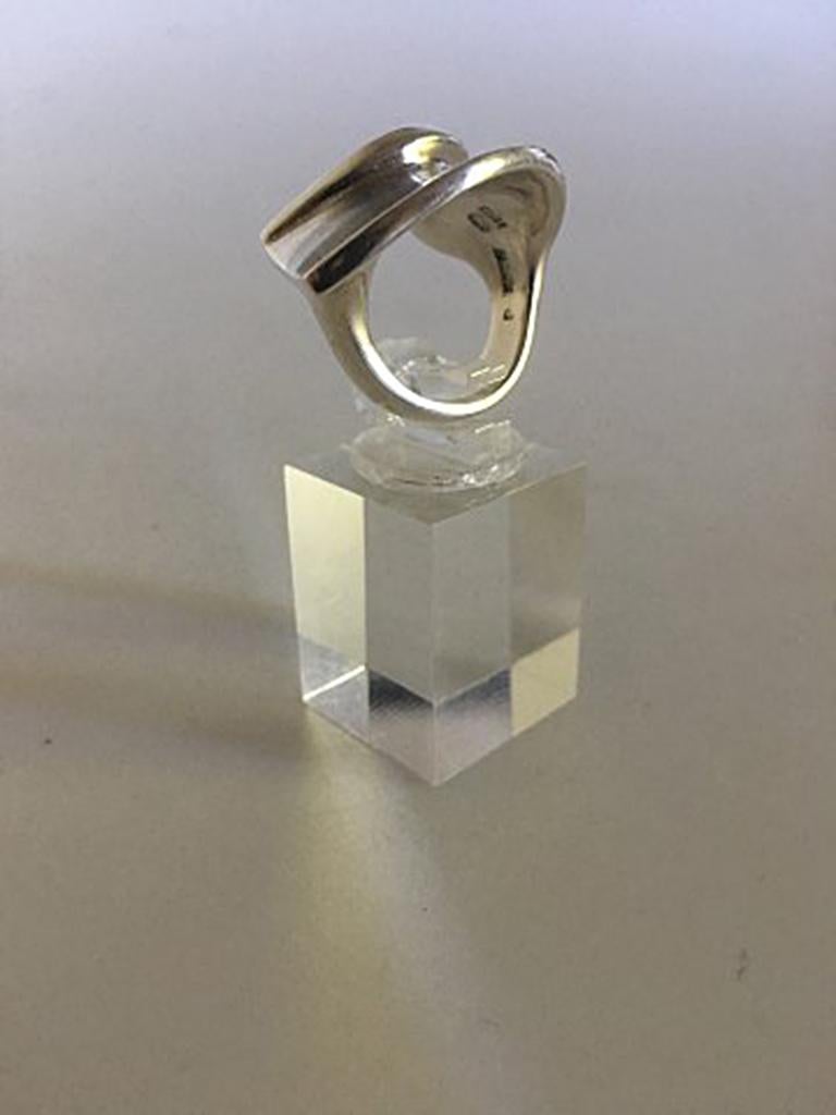 Georg Jensen / Hans Hansen Sterling Silver Ring. Ring Size 52 / US 6. Weighs 18.8 g / 0.66 oz.