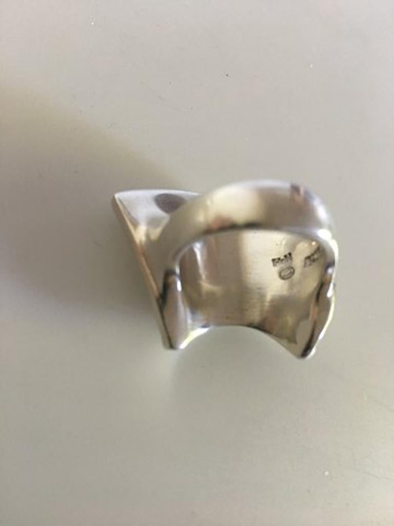 Georg Jensen / Hans Hansen Sterling Silver Ring In New Condition For Sale In Copenhagen, DK
